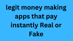 legit money making apps that pay instantly Real or Fake