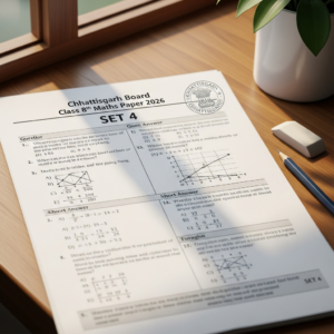 Chhattisgarh Board Varshik Pariksha 8th Maths Paper 2026: SET 4