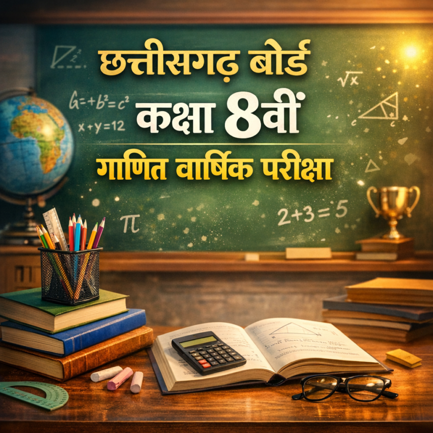 CG Board Class 8th Maths Paper 2026: छत्तीसगढ़ बोर्ड कक्षा 8वीं गणित वार्षिक परीक्षा