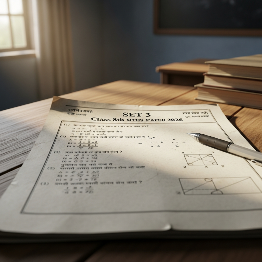 Chhattisgarh Board Class 8th Maths Paper 2026: SET 3