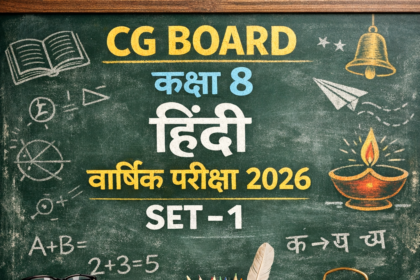 CG BOARD CLASS 8 HINDI VARSHIK PARIKSHA 2026: SET 1